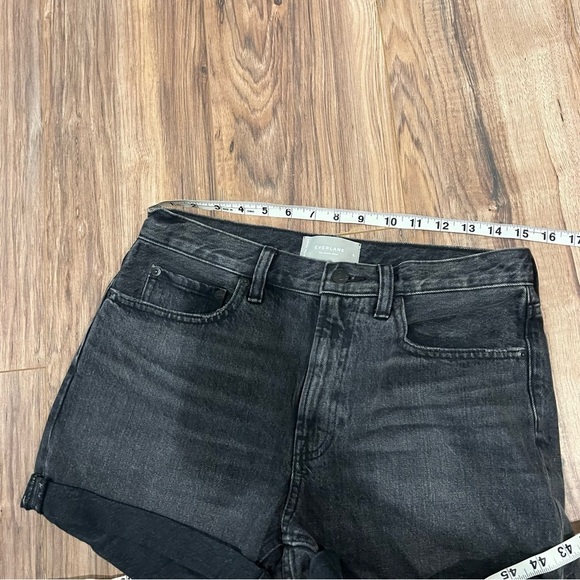 Everlane Womens The Denim Short Raw Hem Organic Cotton Washed Black - Picture 5 of 9